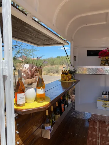 Glossy White Extra Tall 2-Horse Trailer Mobile Bar - Image 8